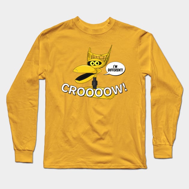 MST3K Crow "Croooow!" and "I'm Different" Long Sleeve T-Shirt by Pandoramonium